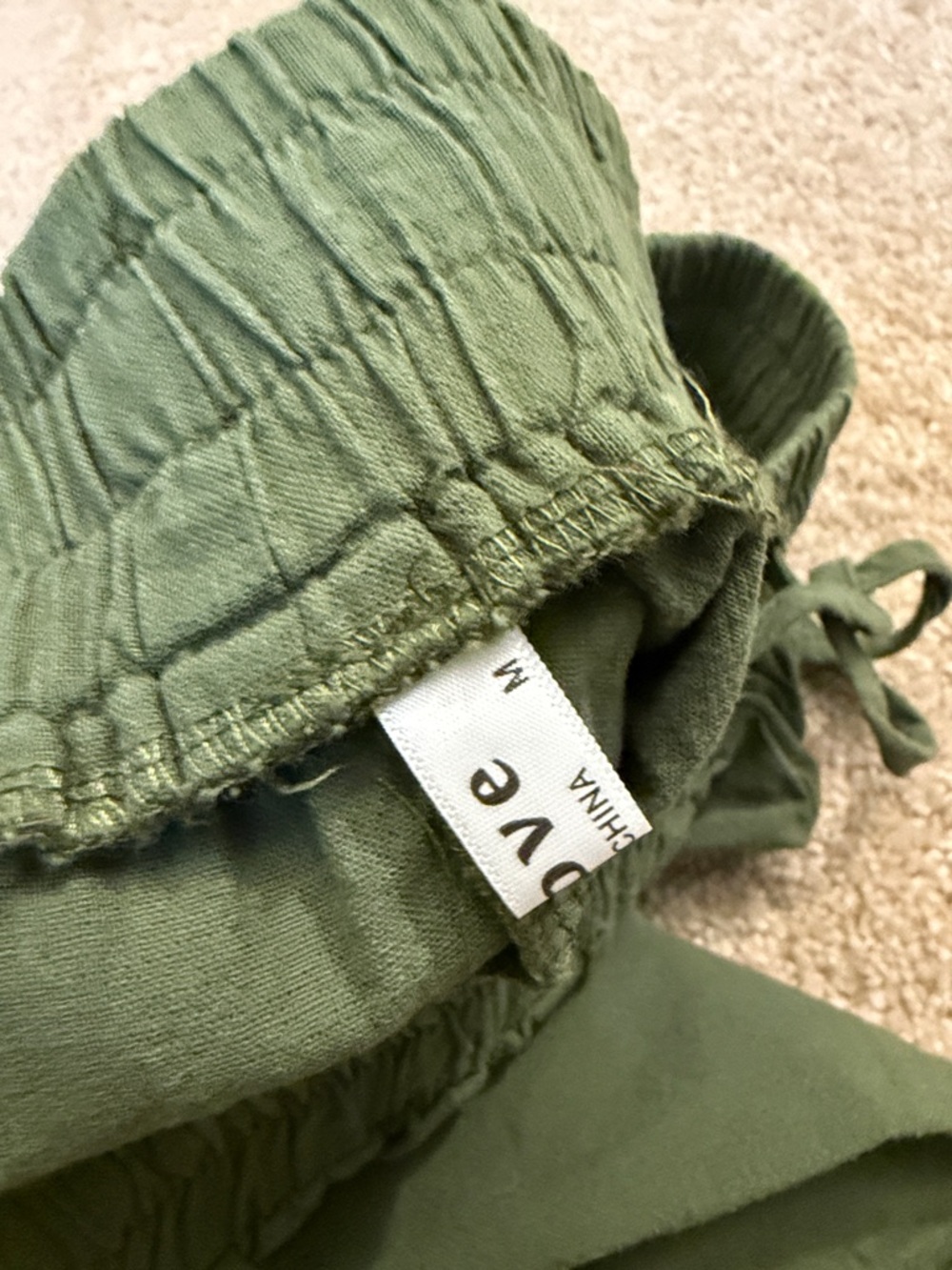 Amazon Beyove 100% cotton Olive Green Button-Up Shirt & Drawstring Shorts Set - Picture 11 of 12